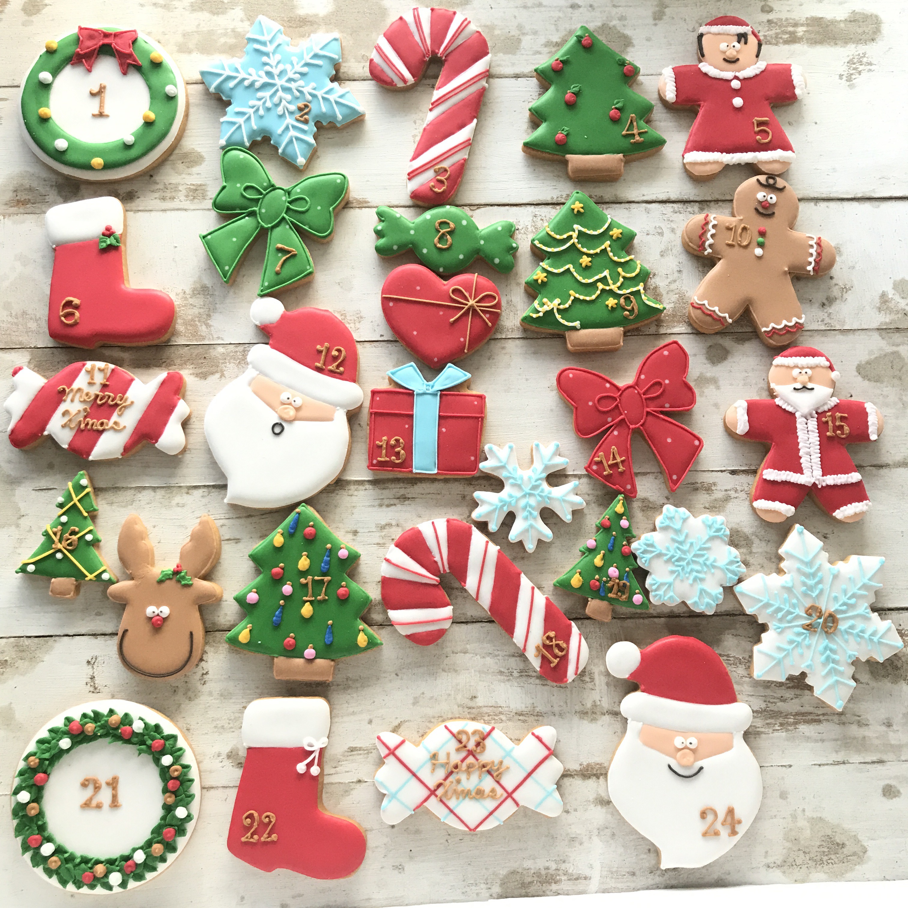 ［クリスマスご予約は12/15まで］【アイシングクッキー】選べる！アドベントクリスマスアイシングクッキー28枚フルセット