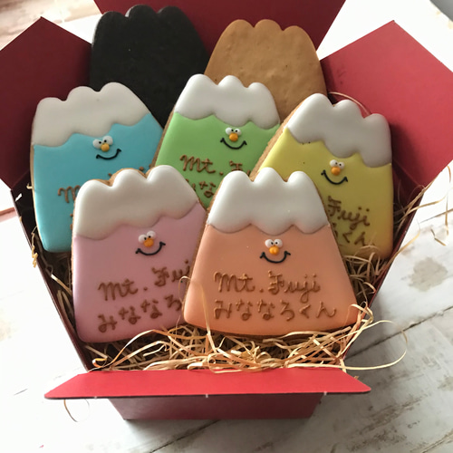 お歳暮・手土産・お年賀に］【アイシングクッキー】富士山型アイシング