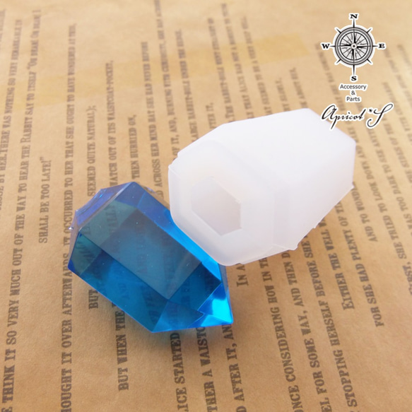レジン用 宝石 水晶・大 シリコンモールド 型 (1個) / モールド シリコン クリスタル オルゴナイト 4枚目の画像