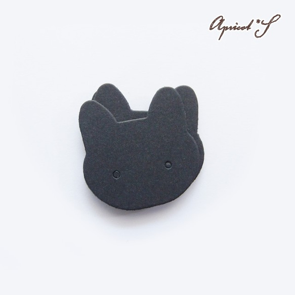 【20枚セット】 猫 黒猫 にゃんこ ピアス用 台紙 梱包用 ネコ 2枚目の画像
