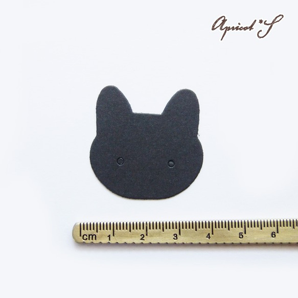 【20枚セット】 猫 黒猫 にゃんこ ピアス用 台紙 梱包用 ネコ 4枚目の画像