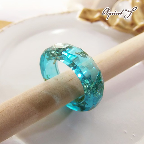 レジン用 六角形風カットあり リング 指輪 モールド 型 （1個