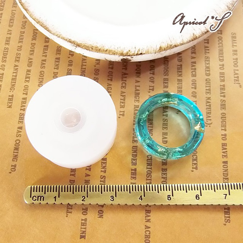 レジン用 六角形風カットあり リング 指輪 モールド 型 （1個