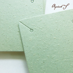 【20枚セット】 色付き 小さめ 正方形 ネックレス 台紙 （ グリーン / 薄緑 ） 和風 おしゃれ 四角 2枚目の画像