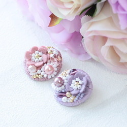 クストバルセロナ ニットスカート ビーズ刺繍 フェルト花 クストバルセロナ ニットスカート ビーズ刺繍 フェルト花