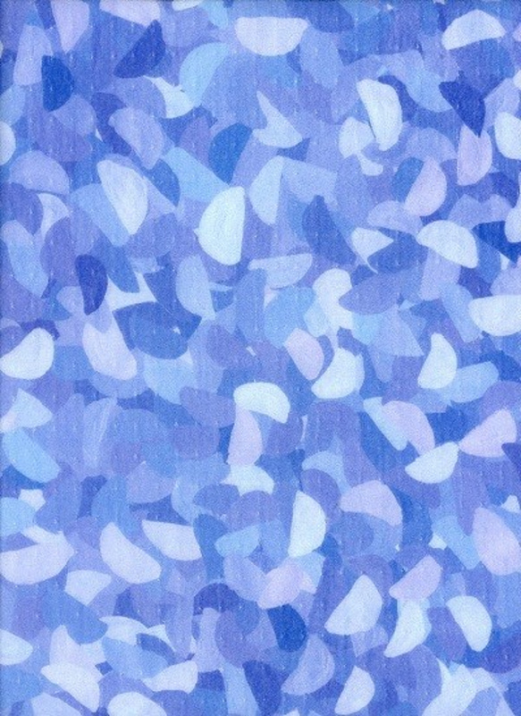 マスク用に♪カットクロス　RIEKA「あじさい」(blue)Wガーゼ 1枚目の画像