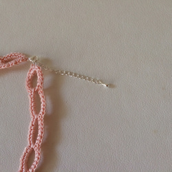 レース編みお花畑ネックレス2（crochet necklace) 4枚目の画像