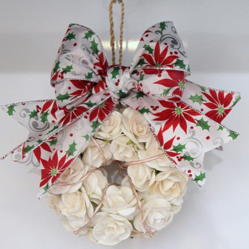 お値下！ワイヤーエッジリボン 赤緑クリスマスカラー５本各 50ヤード新品未使用 1_1d4b28ec215740bec25d2711fb0a