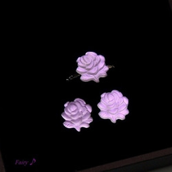 ヴィンテージガラスの幻想的なローズの指輪・ピンクパープル（3・11・13号） 5枚目の画像