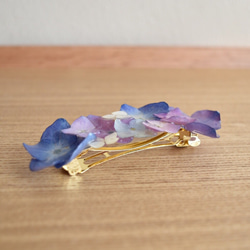 カラフル紫陽花のバレッタ 3枚目の画像