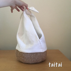 あずま袋風カゴbag《×kinari 》 1枚目の画像