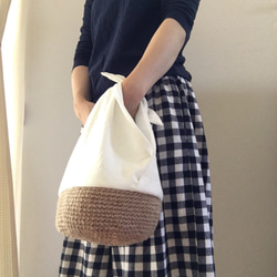 あずま袋風カゴbag《×kinari 》 2枚目の画像