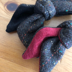 slip knot ribbon 《brown wool》 3枚目の画像