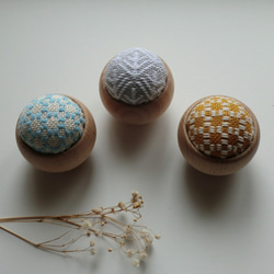 【再販】ウッドボウルのピンクッション（こぎん・シリーズ6）再販 2枚目の画像