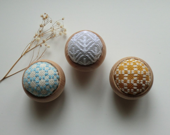 【再販】ウッドボウルのピンクッション（こぎん・シリーズ6）再販 1枚目の画像