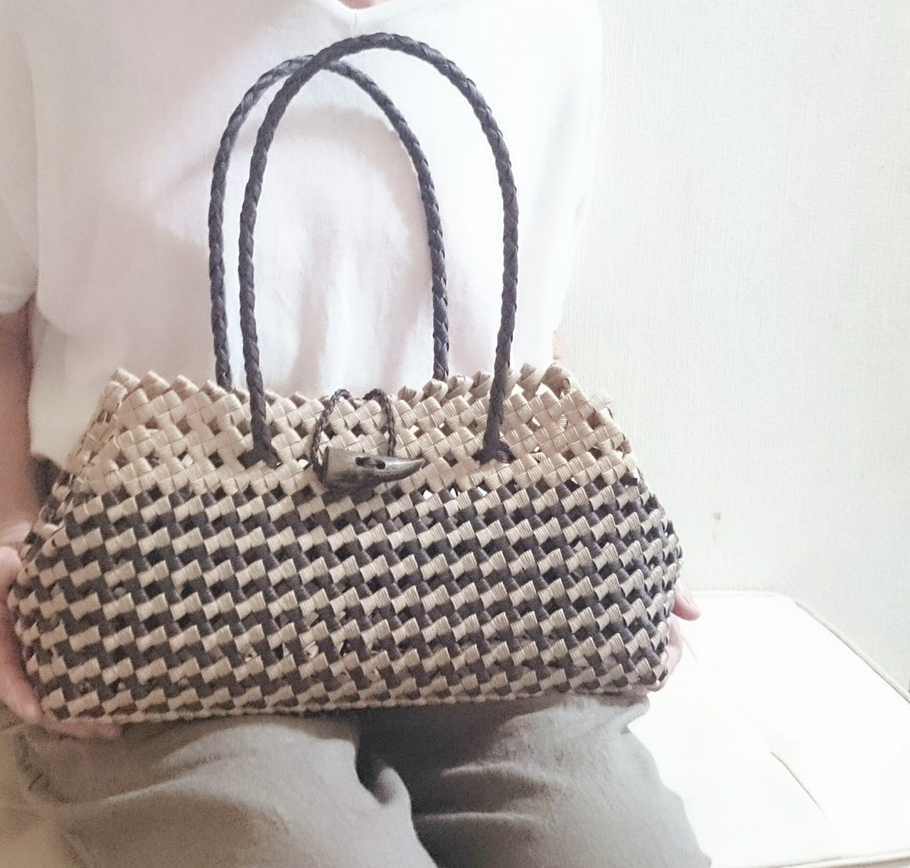 和シックかごバッグ     wide
