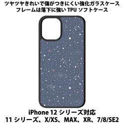 送料無料 iPhone13シリーズ対応 背面強化ガラスケース 宇宙1 1枚目の画像