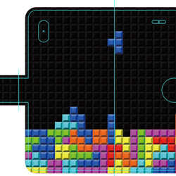 新品送料無料 iPhoneケース 手帳型 ブロックゲーム 1枚目の画像