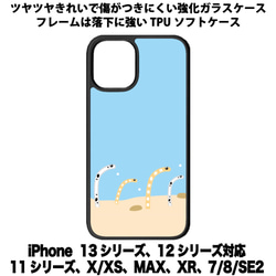 送料無料 iPhone13シリーズ対応 背面強化ガラスケース チンアナゴ 1枚目の画像