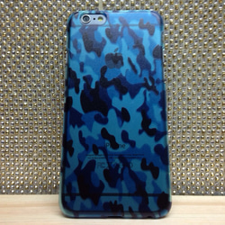 新品送料無料 iPhoneケース 7/7plus対応 迷彩ブルー 2枚目の画像