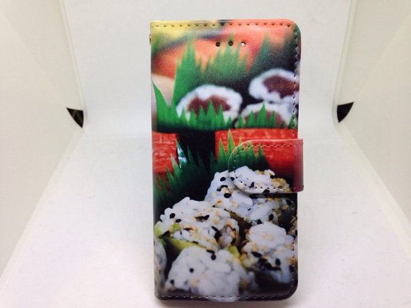 新品送料無料 iPhoneケース 手帳型 寿司 2枚目の画像