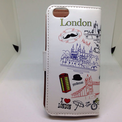 新品送料無料 iPhoneケース 手帳型 ロンドン　 3枚目の画像