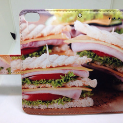 新品送料無料 iPhoneケース 手帳型　サンドイッチ 1枚目の画像