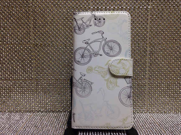 新品送料無料 iPhoneケース 手帳型　自転車 2枚目の画像