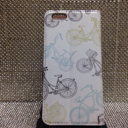 新品送料無料 iPhoneケース 手帳型　自転車 3枚目の画像