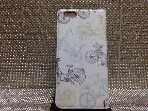 新品送料無料 iPhoneケース 手帳型　自転車 3枚目の画像