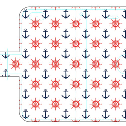 新品送料無料 iPhoneケース 手帳型　イカリと舵 1枚目の画像