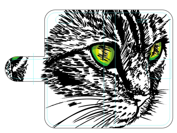 新品送料無料 iPhoneケース 手帳型　猫 1枚目の画像