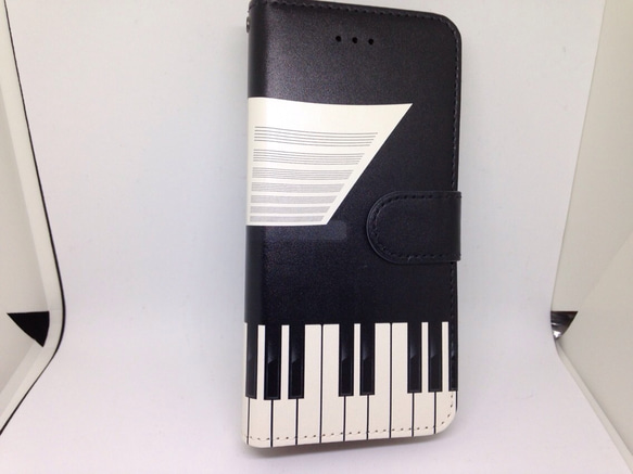 新品送料無料iPhoneケース　手帳型　ピアノ 2枚目の画像