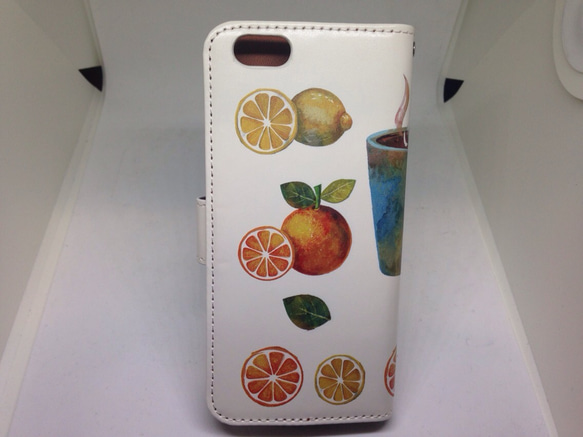 新品送料無料iPhoneケース　手帳型　レモンティー 3枚目の画像