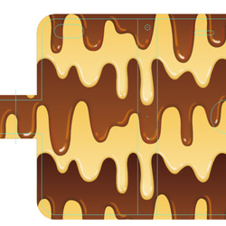 新品送料無料iPhoneケース　手帳型　チョコクリーム 1枚目の画像