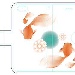 新品送料無料iPhoneケース　手帳型　金魚 1枚目の画像
