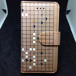 新品送料無料 iPhoneケース 手帳型　囲碁盤 2枚目の画像