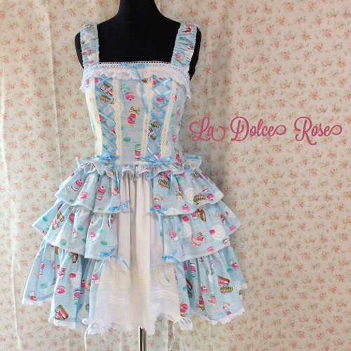 ☆再お値下げ☆マカロン柄キュートワンピース M ワンピース La Dolce 