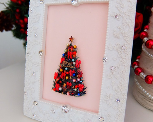 クリスマスギフトNo03クリスマスツリー シャドーボックス 立体