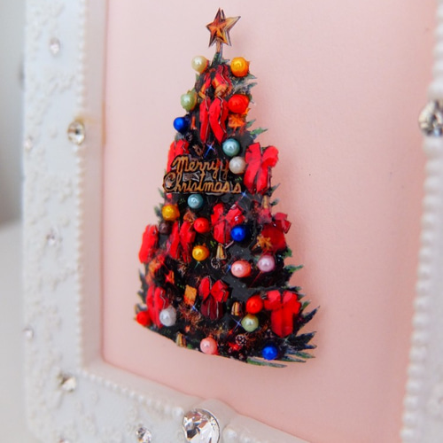 クリスマスギフトNo03クリスマスツリー シャドーボックス 立体