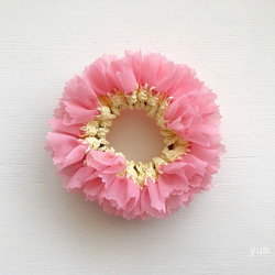 粉色非洲菊髮圈／hair accessories 第2張的照片