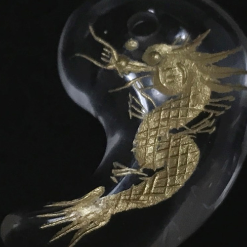 水晶 勾玉 手彫り金龍【L-14】 天然石 godworld 通販 2080487