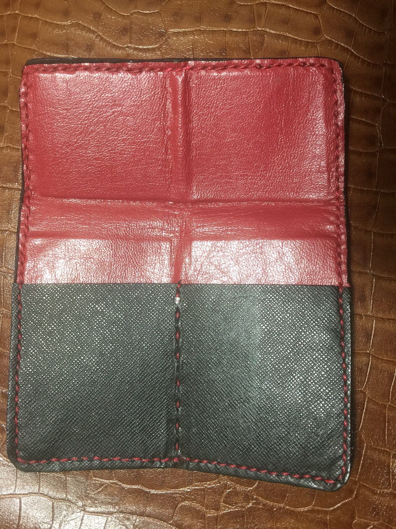 羊革名刺入れ(ピースマーク)