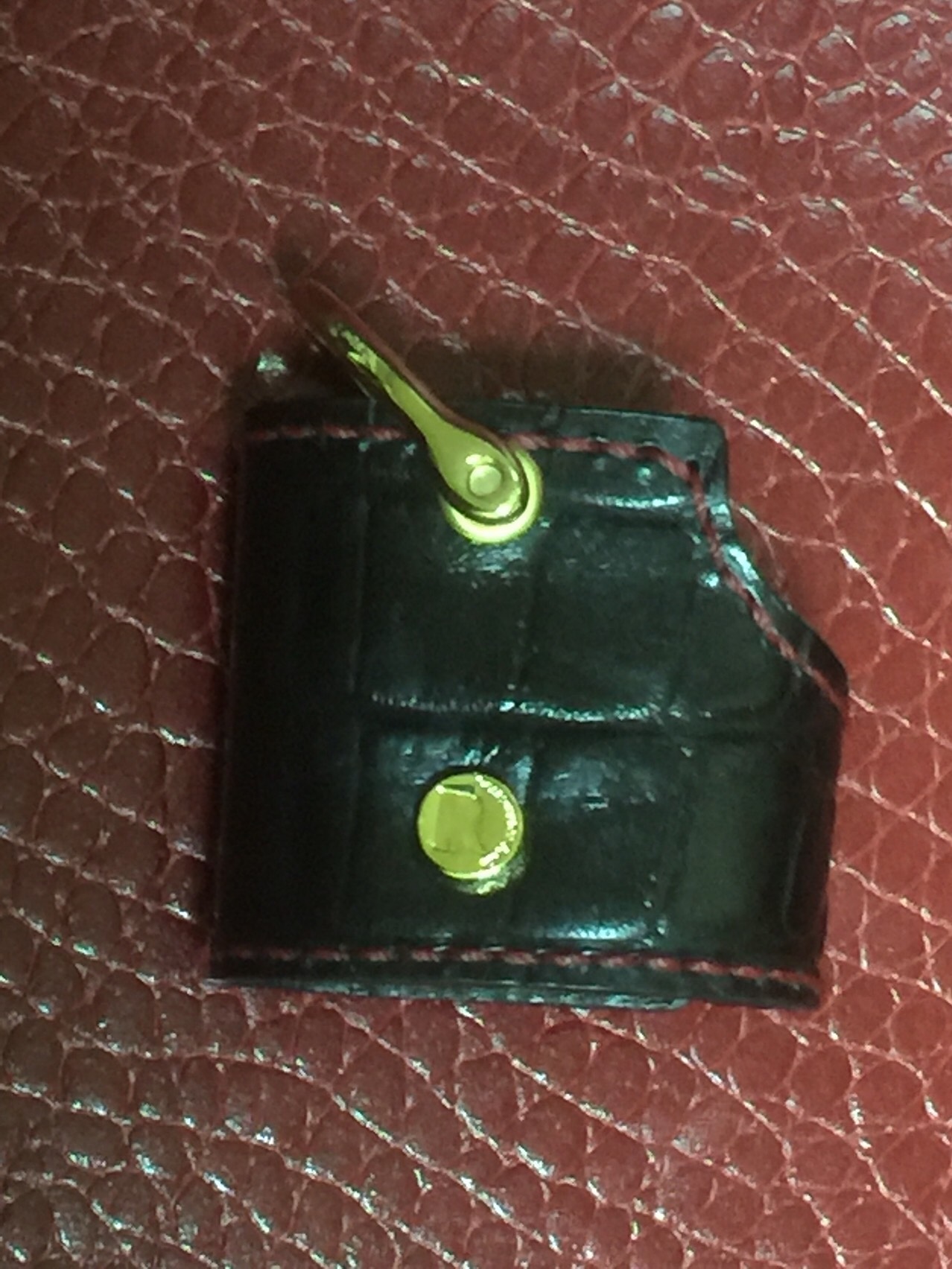 クロコ型押し本革 キーケース