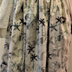 ヤシの木柄　ギャザースカート 3枚目の画像