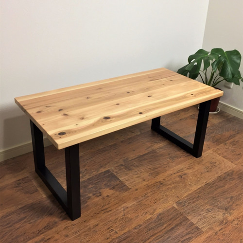 百日紅様オーダー品】国産杉の無垢材を使ったローテーブル 45x80cm 
