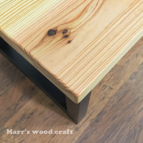 国産杉の無垢材を使ったローテーブル 45x90cm オイル仕上げ ナチュラル
