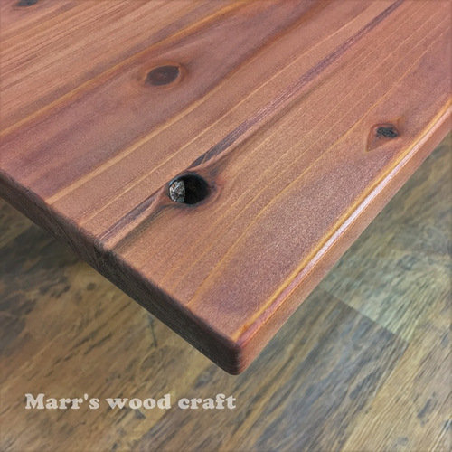 国産杉の無垢材こたつ天板 75x105cm 天然木 オイル仕上げ チェリー色