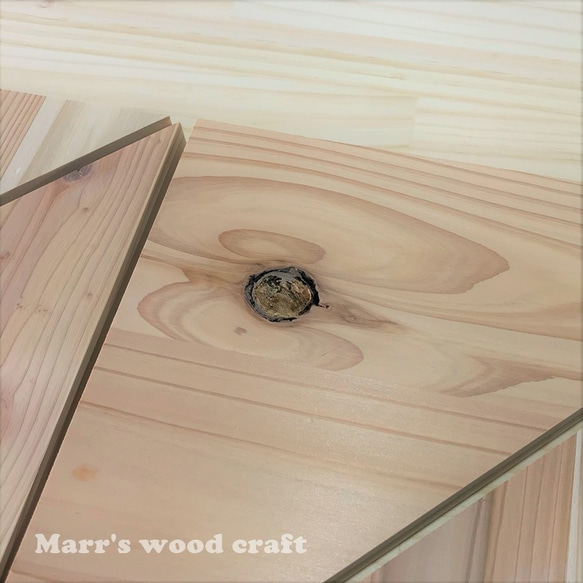 木工工作・DIYに使える木材端材板　三角形　25ｘ25cm　10枚セット　国産杉　無塗装　天然木　クラフト素材 7枚目の画像