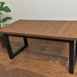 【Creema限定　送料無料】杉の無垢材を使ったローテーブル　45ｘ90cm　横目　チーク色 1枚目の画像